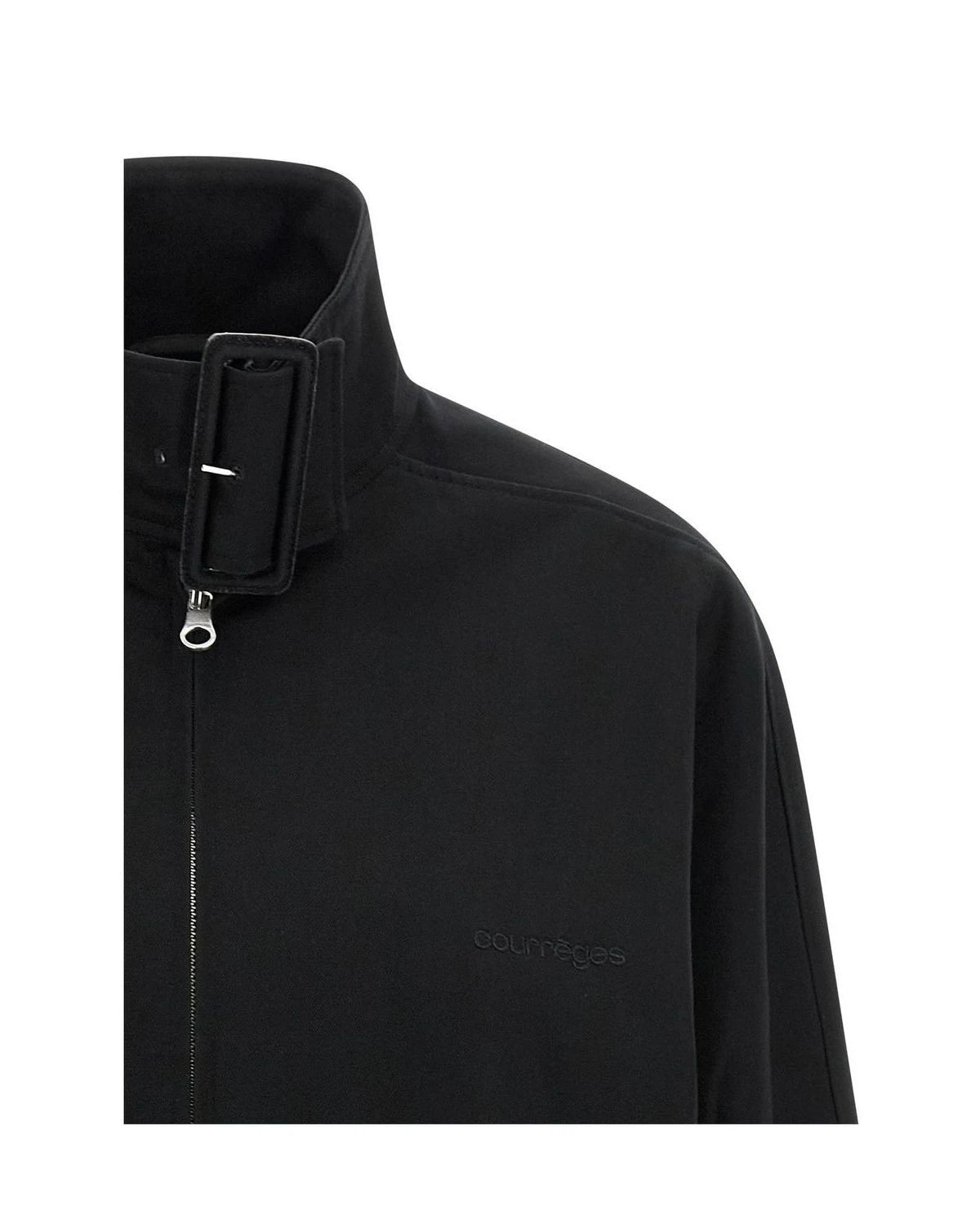 Courrèges Bomber Jacket in black, Cotton — view 3