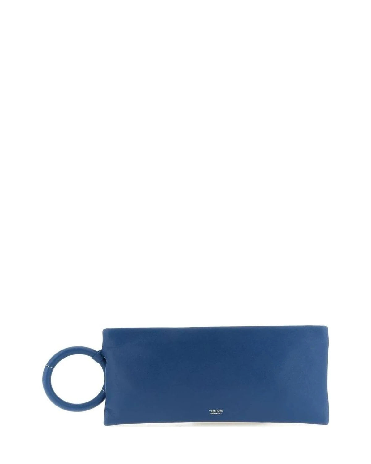Tom Ford Clutch Bag in blue, Sheepskin Leather