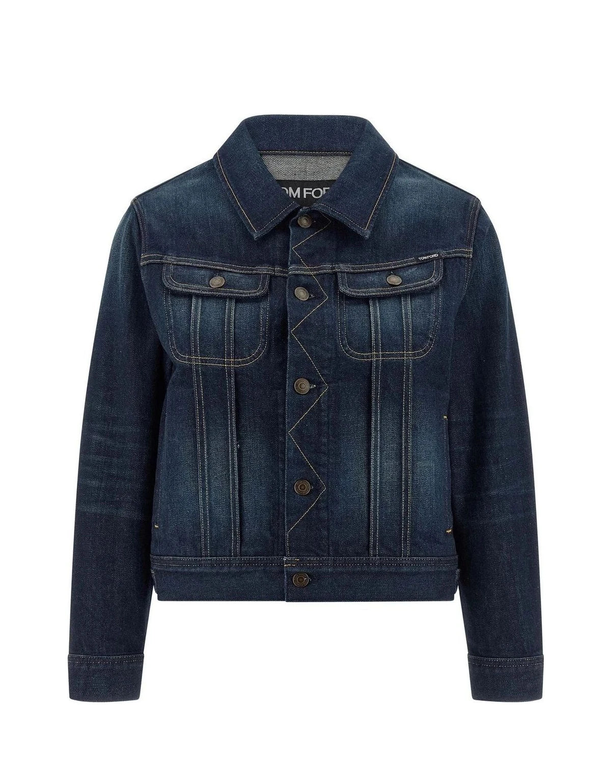 Tom Ford Trucker Jacket in blue, Cotton