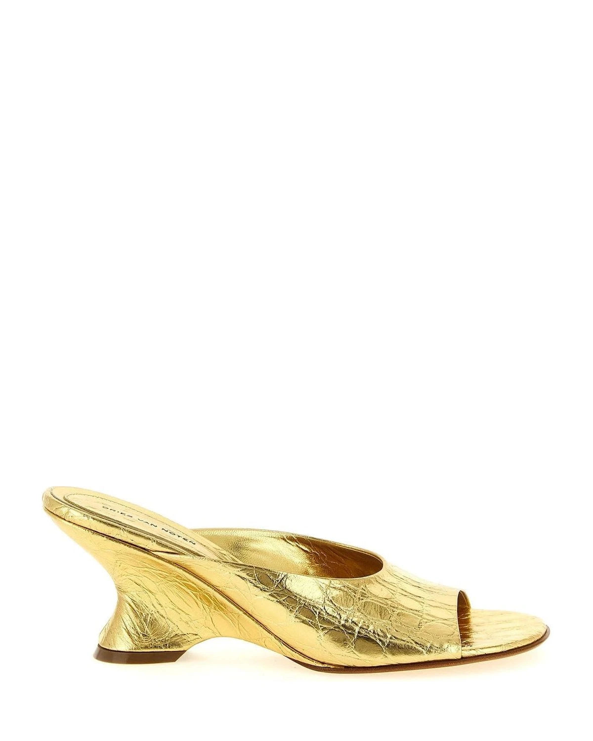 Dries Van Noten Wedges in gold, Calfskin Leather