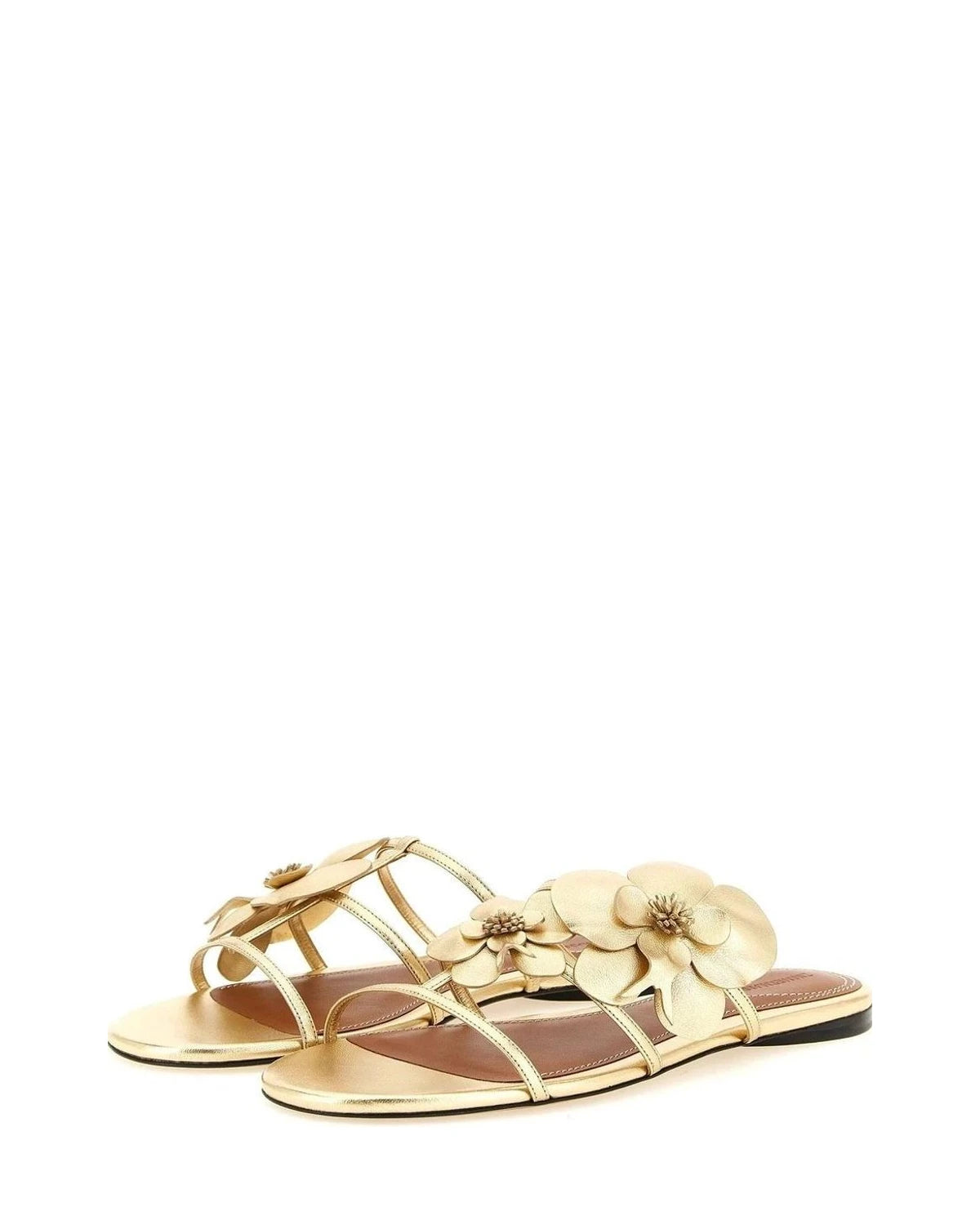 Zimmermann Slides in gold, Leather — view 2