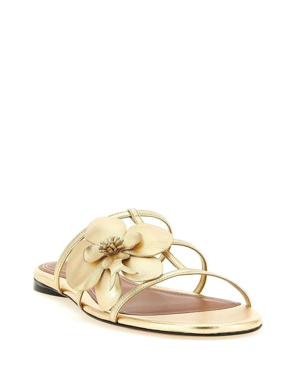 Zimmermann Slides in gold, Leather — view 3
