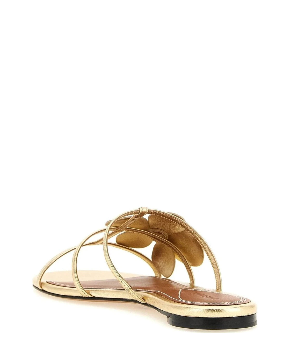 Zimmermann Slides in gold, Leather — view 4