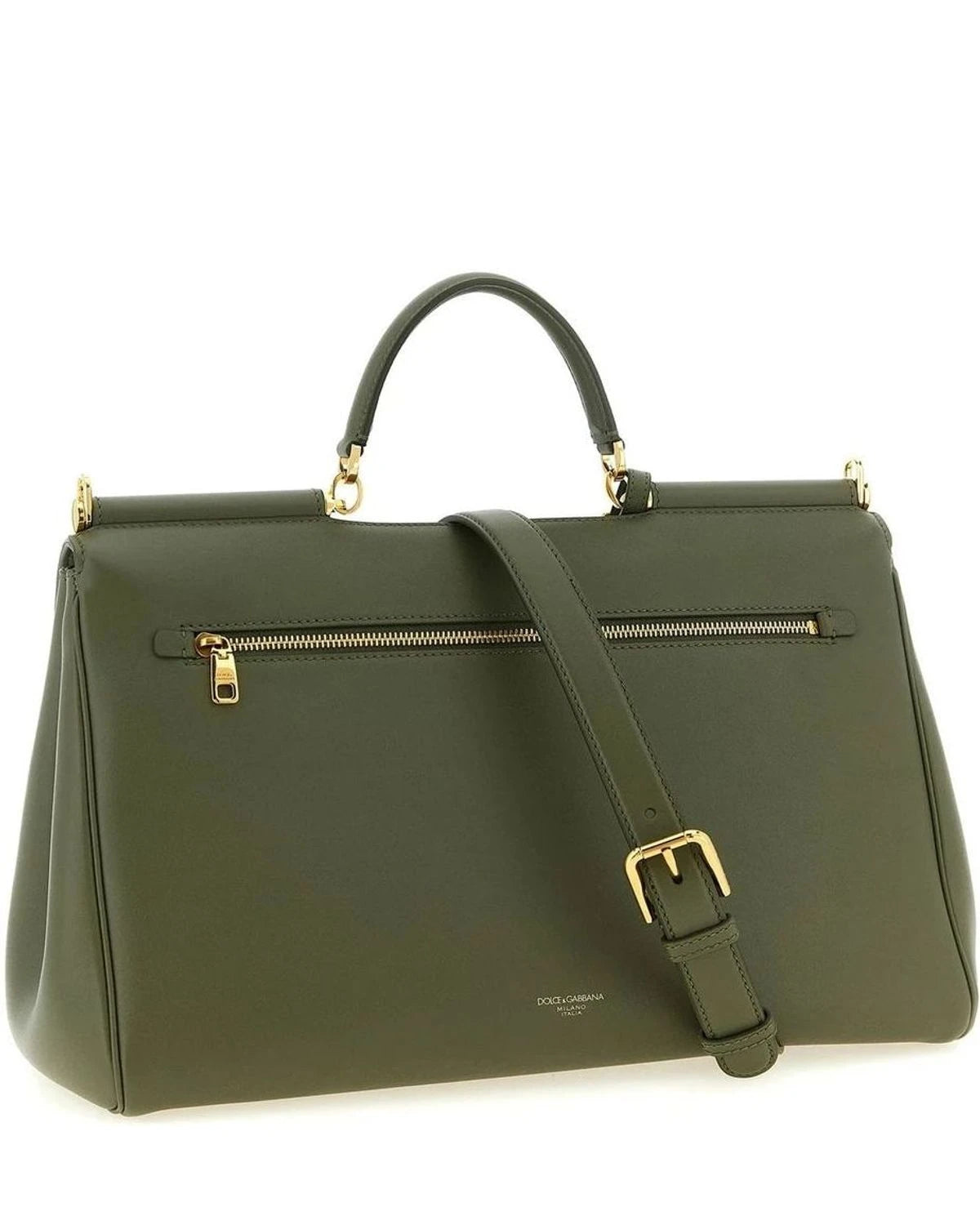 Dolce & Gabbana Satchel Bag in green, Calf Leather — view 2
