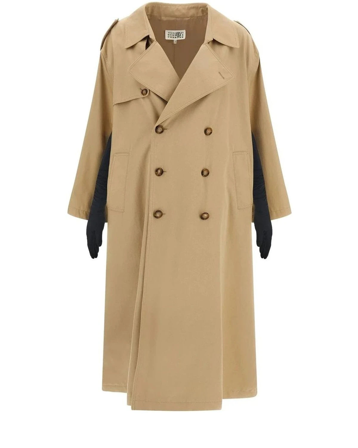 MM6 Maison Margiela Trench Coat in beige, Cotton — view 2