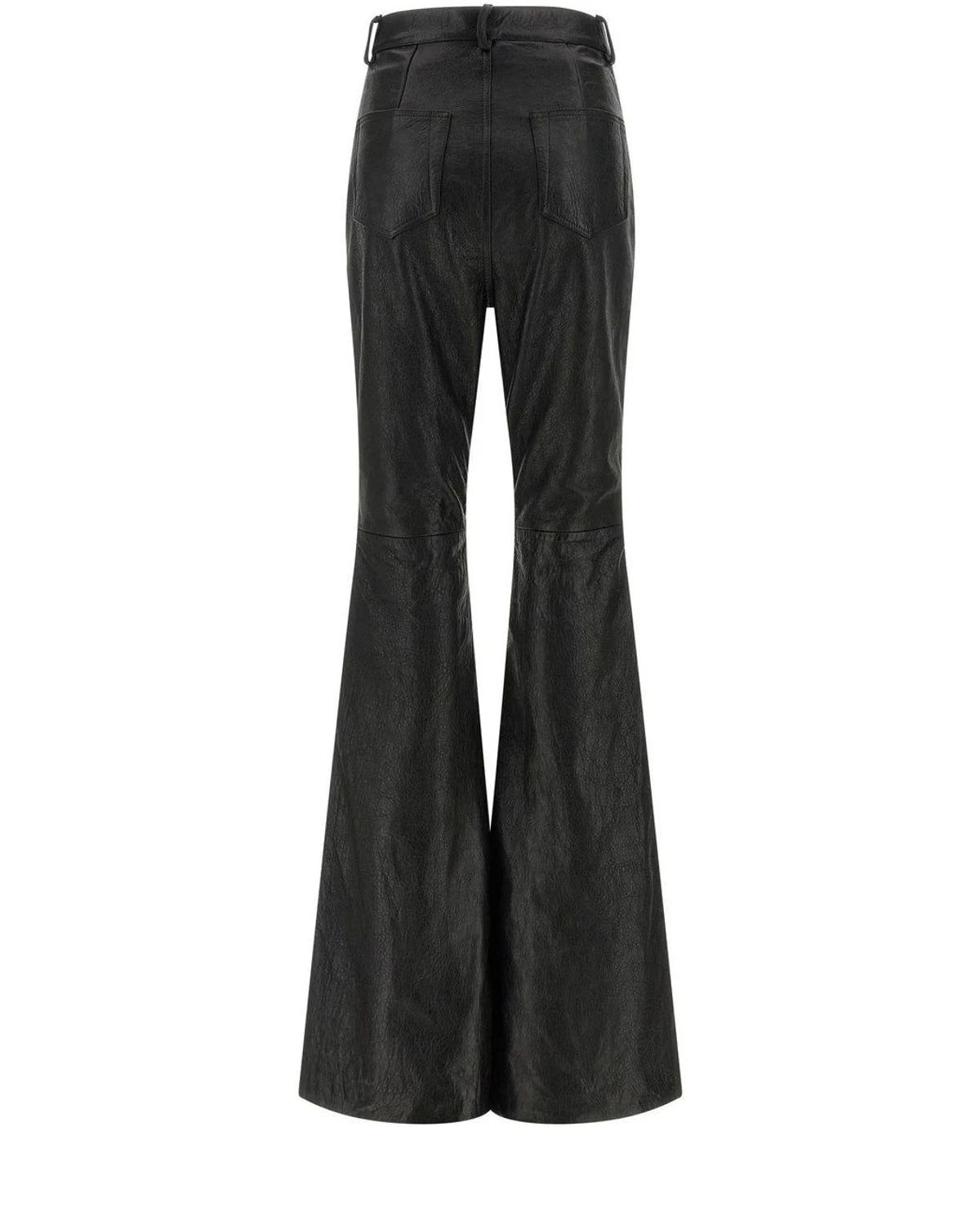 Rick Owens Palazzo Pant in black, Lamb Leather — view 2
