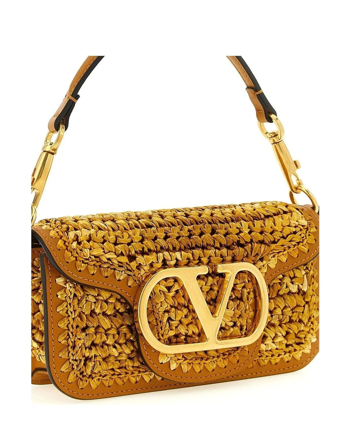 Valentino Garavani Shoulder Bag in gold, Viscose — view 3