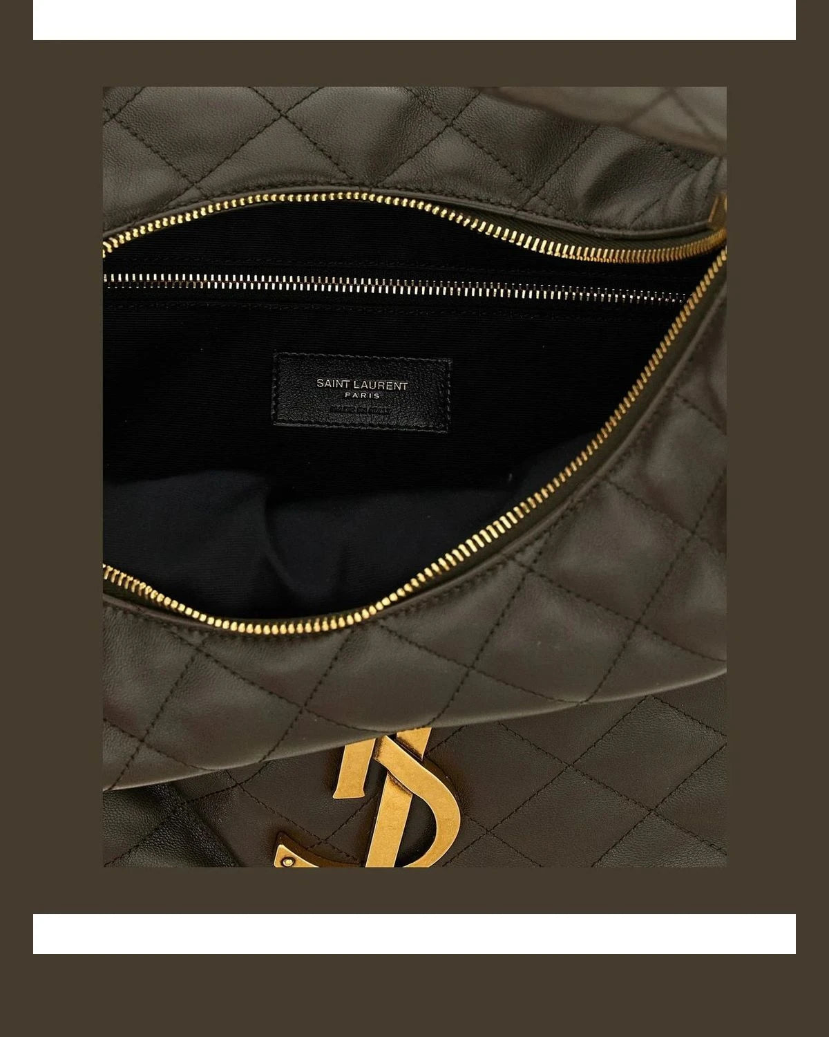 Saint Laurent Hobo Bag in brown, Lamb Leather — view 4
