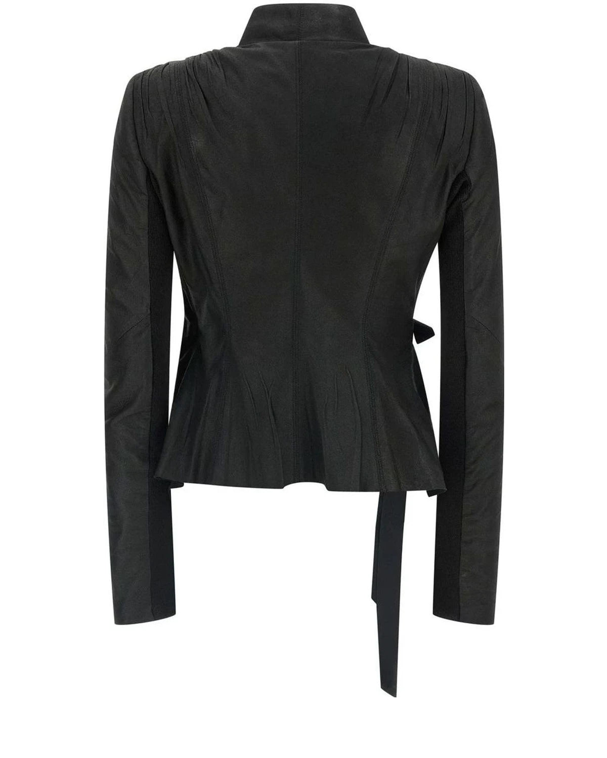Rick Owens Bolero Jacket in black, Lamb Leather — view 2