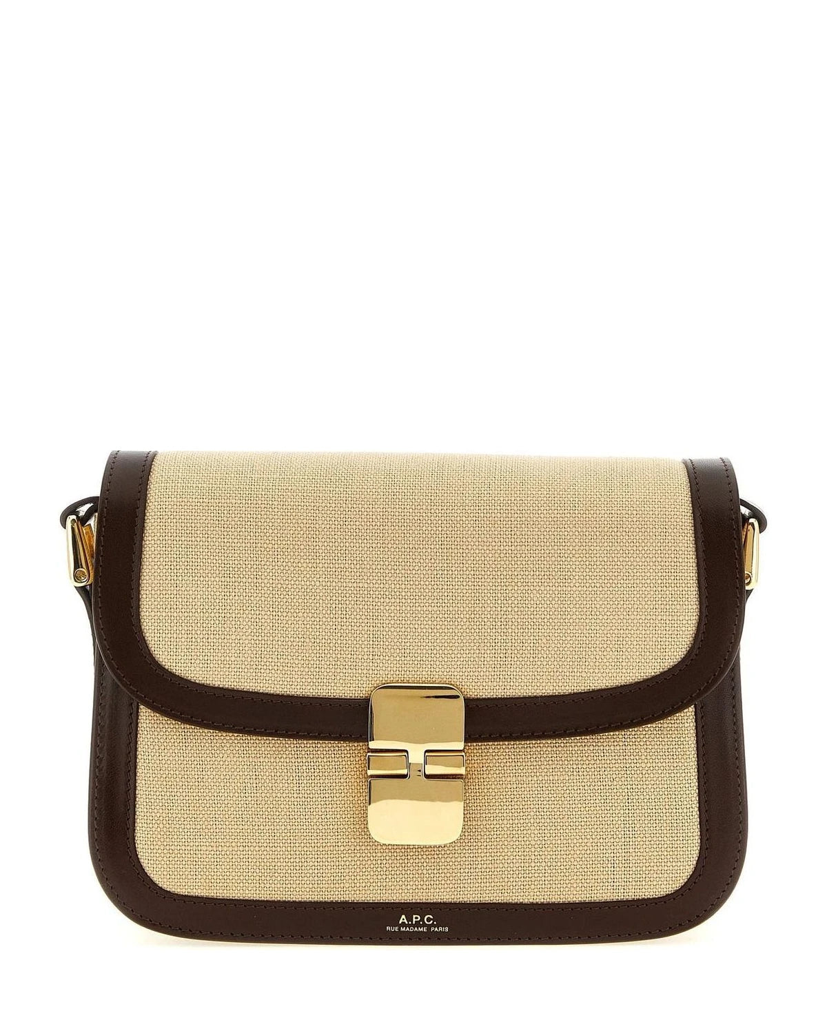 A.P.C. Cross Body Bag in beige, Cotton