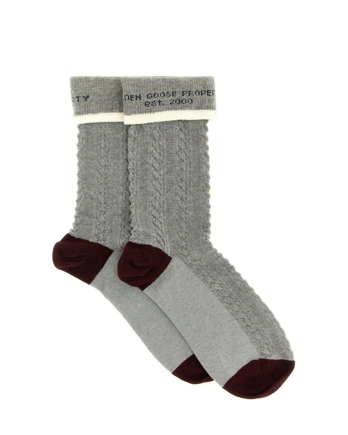 Golden Goose Crew Sock in gray, Cotton