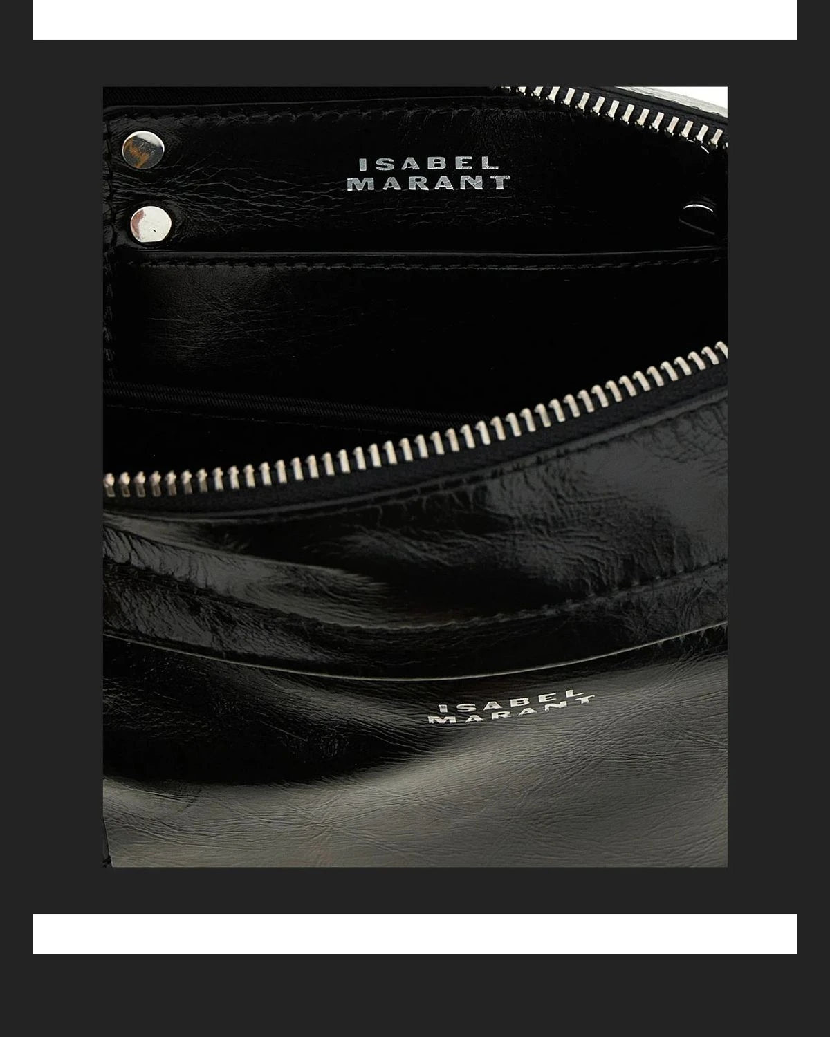 Isabel Marant Cross Body Bag in black, Calfskin Leather — view 4