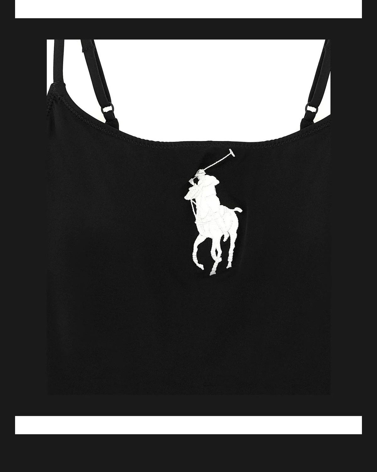 Polo Ralph Lauren One-Piece Swimsuit in black, Recycled Nylon — view 3