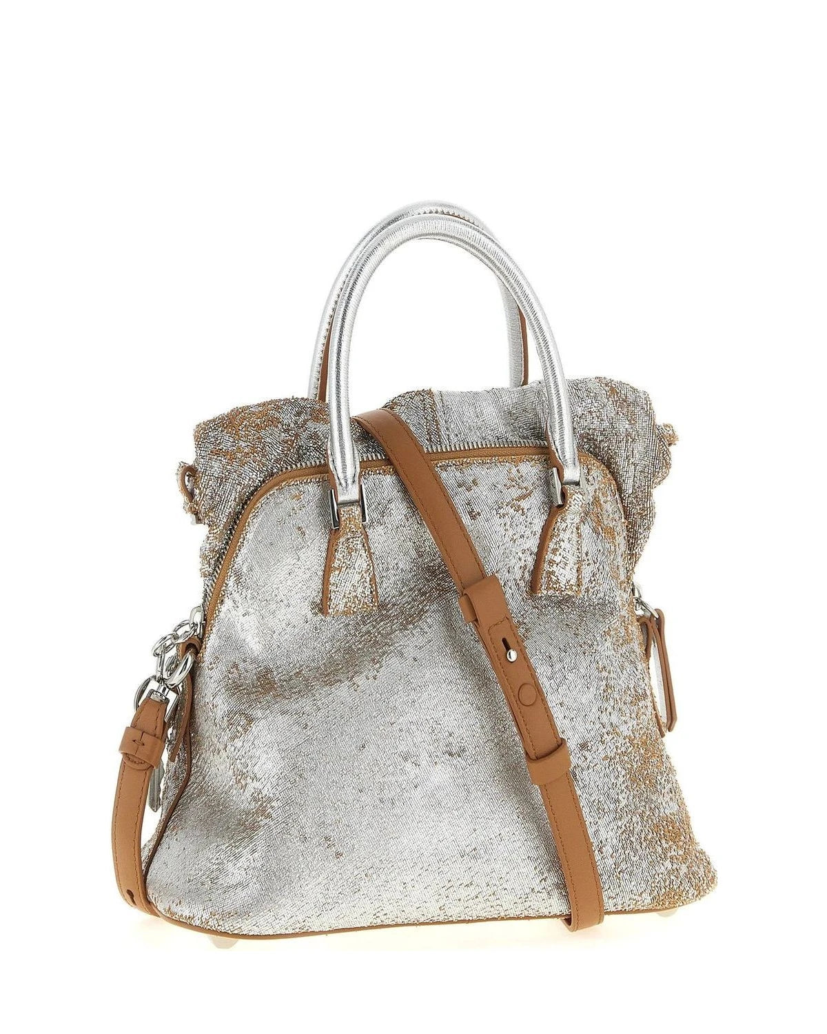 Maison Margiela Satchel Bag in silver, Sheepskin Leather — view 2