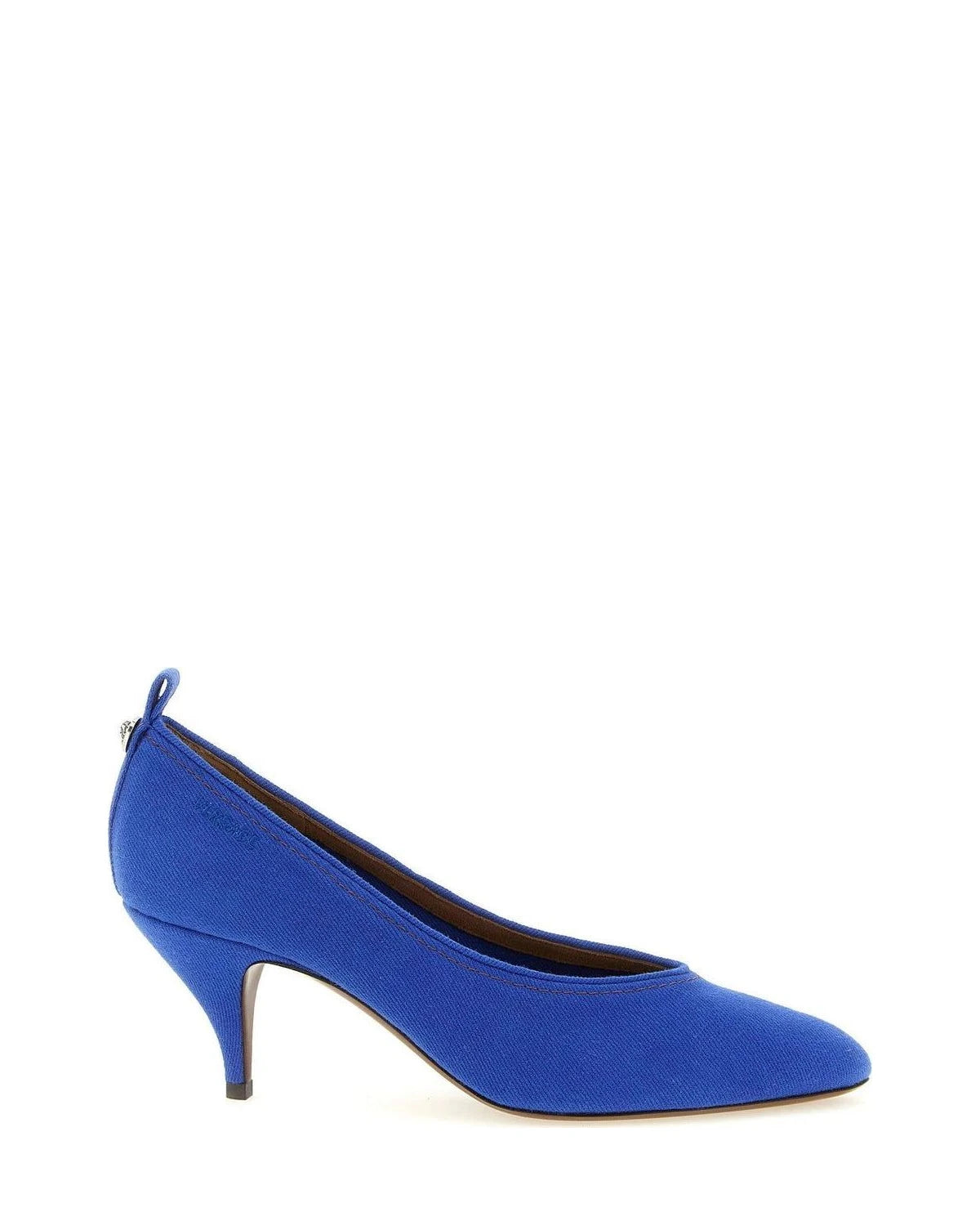 Versace Heels in blue, Cotton