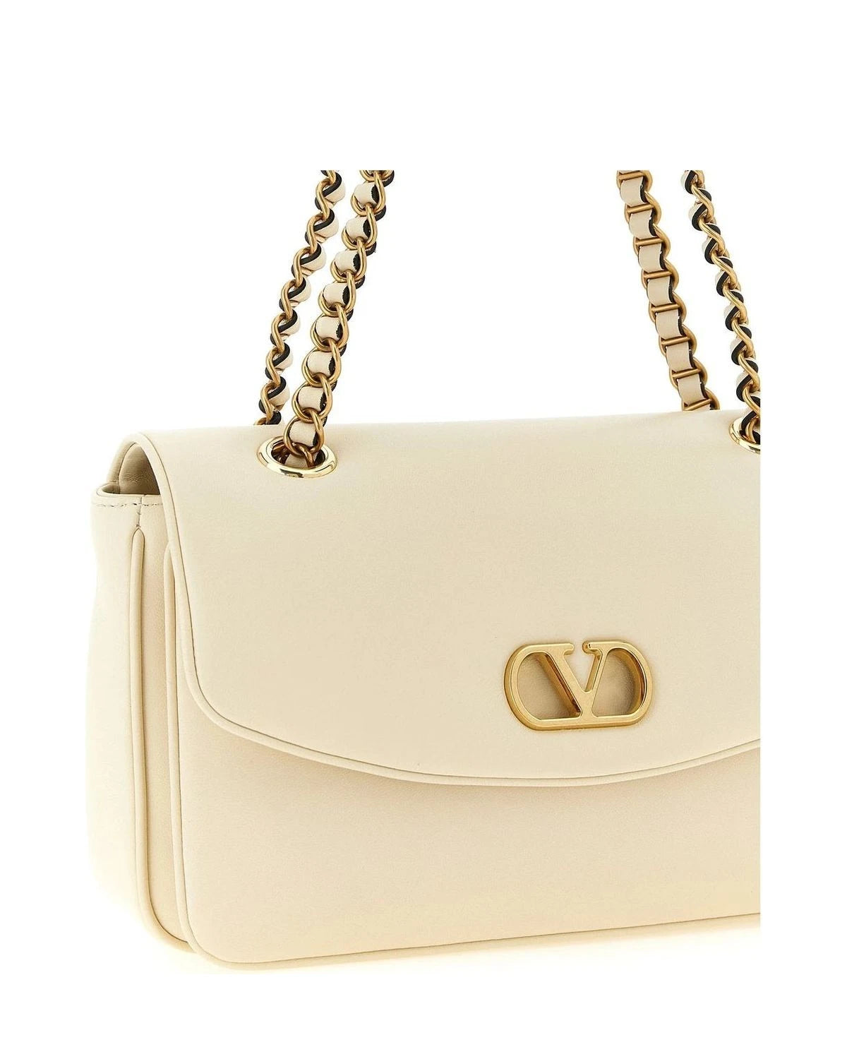 Valentino Garavani Shoulder Bag in white, Lamb Leather — view 3