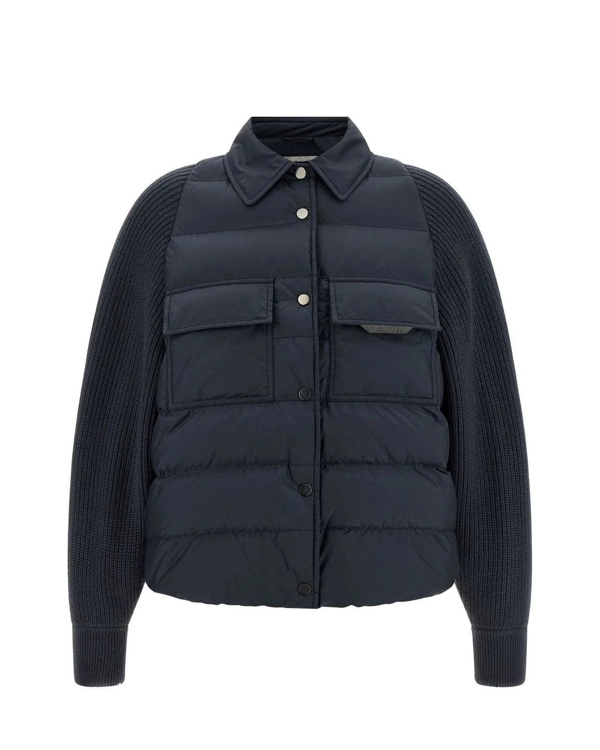 Brunello Cucinelli Puffer Jacket in blue, Polyester