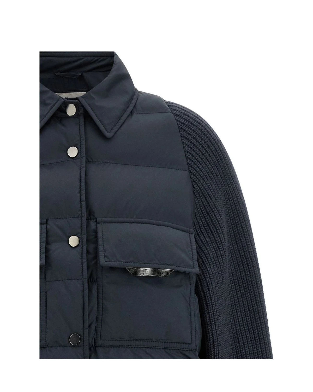 Brunello Cucinelli Puffer Jacket in blue, Polyester โ view 3