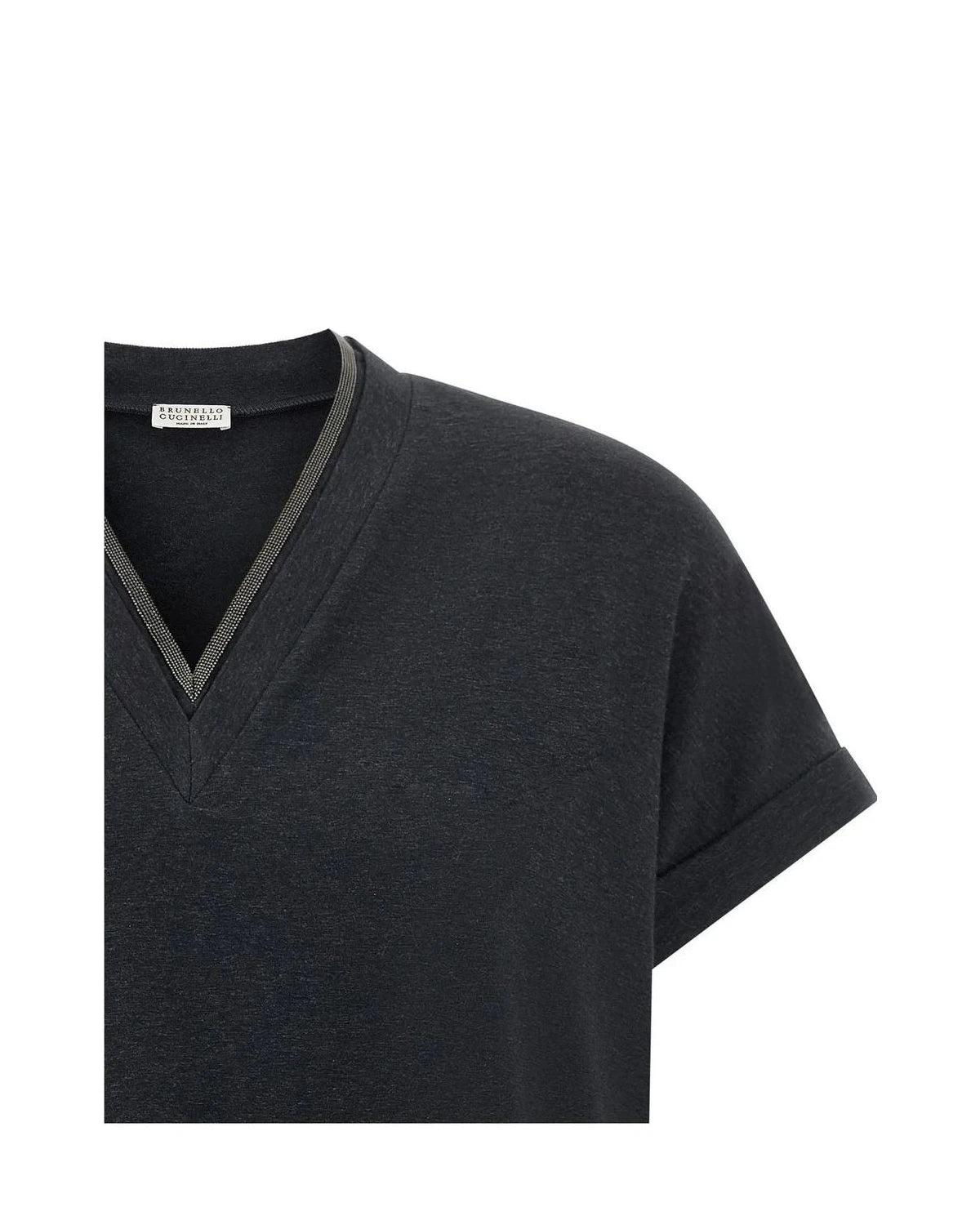 Brunello Cucinelli T-Shirt in gray, Cotton — view 3