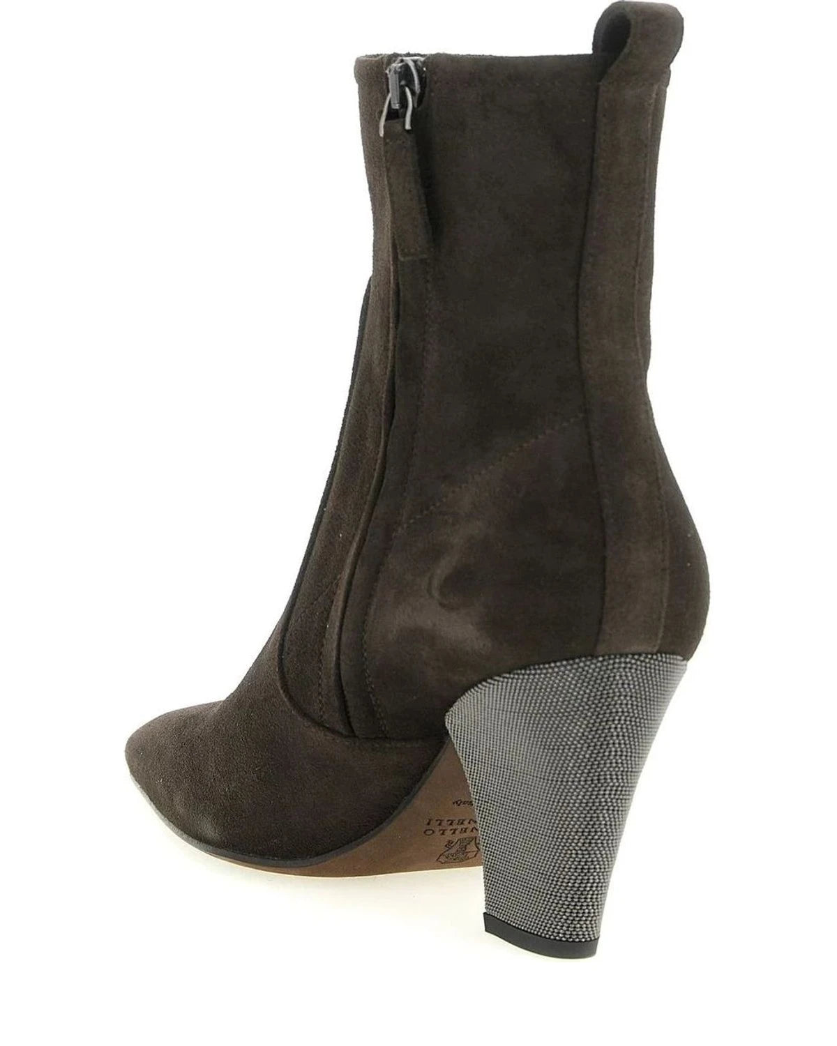 Brunello Cucinelli Ankle Boots in brown, Calfskin Leather — view 3
