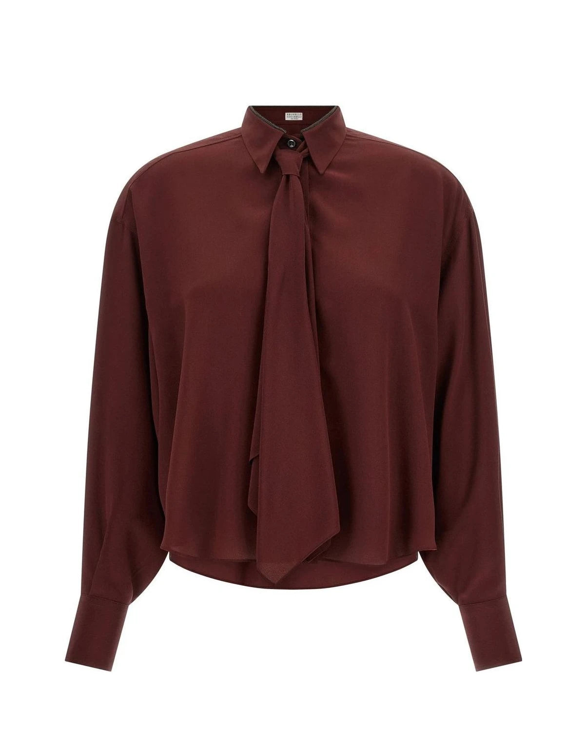 Brunello Cucinelli Blouse in red, Silk