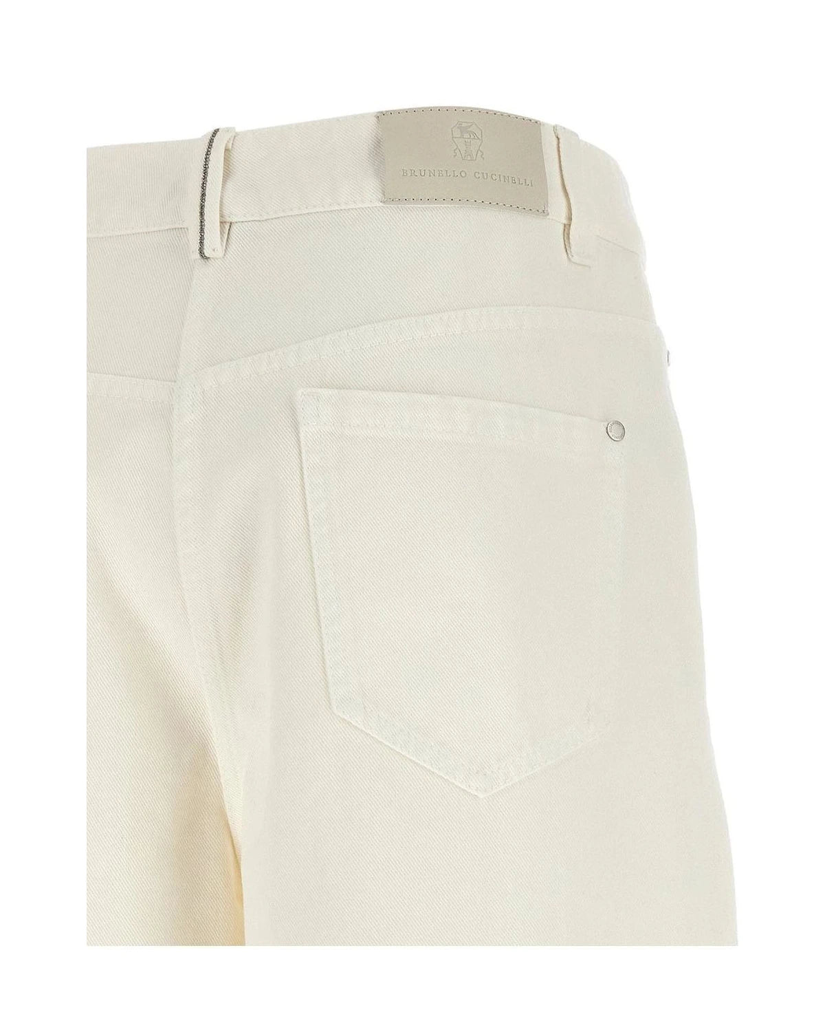 Brunello Cucinelli Jean in white, Cotton — view 4