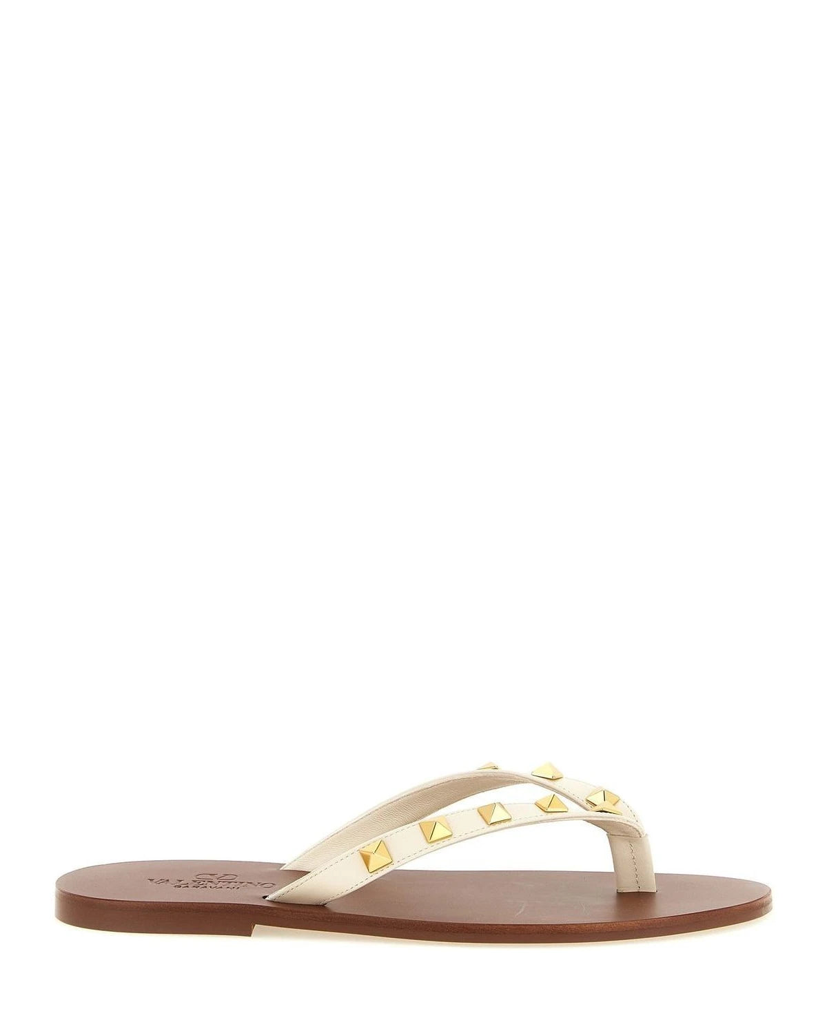 White Calfskin Slides