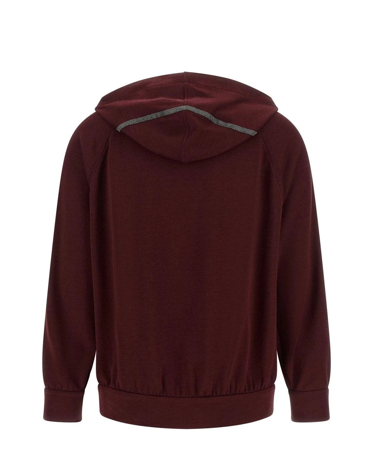 Brunello Cucinelli Hoodie in red, Cotton — view 2