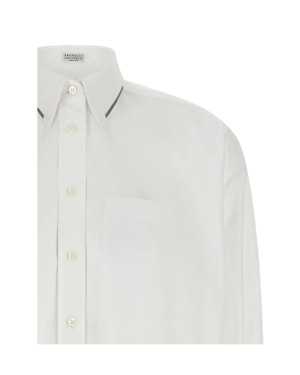Brunello Cucinelli Dress Shirt in white, Cotton — view 3