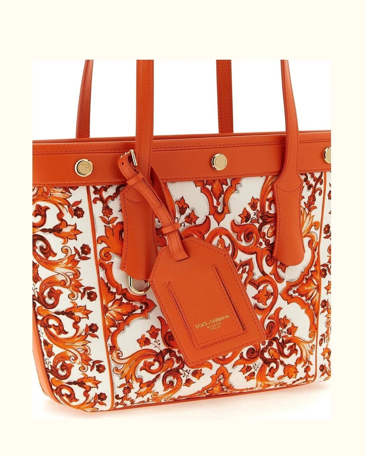 Dolce & Gabbana Shoulder Bag in orange, Cotton — view 3