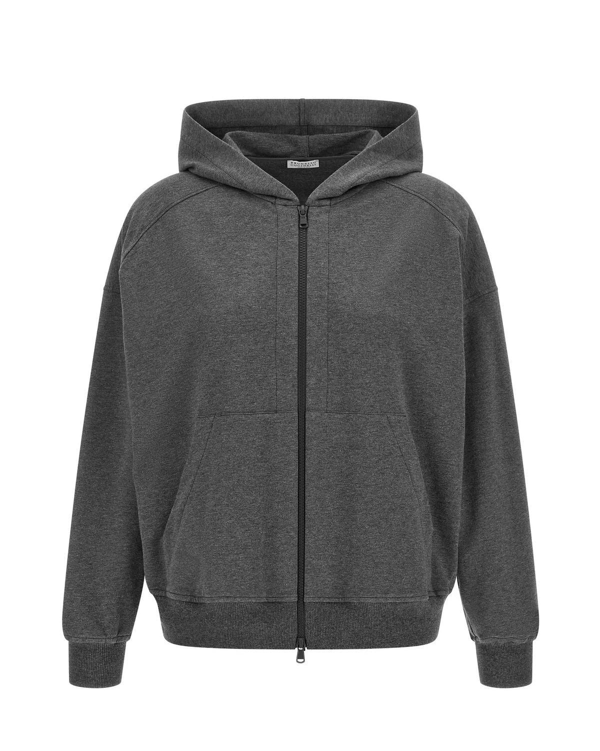 Brunello Cucinelli Hoodie in gray, Cotton