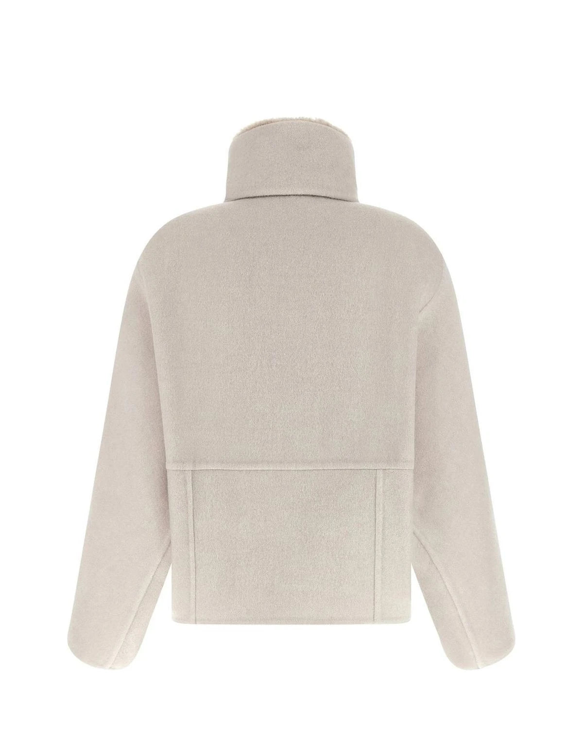 Brunello Cucinelli Overcoat in gray, Virgin Wool — view 3