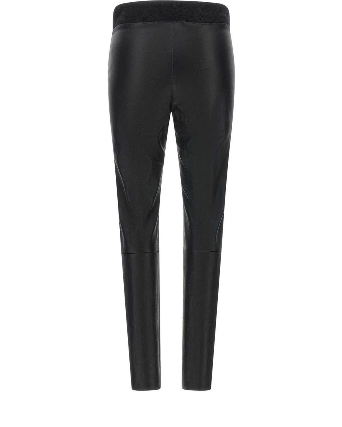 Brunello Cucinelli Legging in black, Lamb Leather — view 2