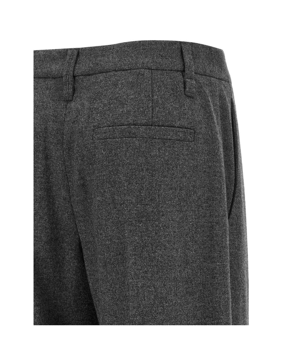 Brunello Cucinelli Trouser in gray, Virgin Wool — view 4