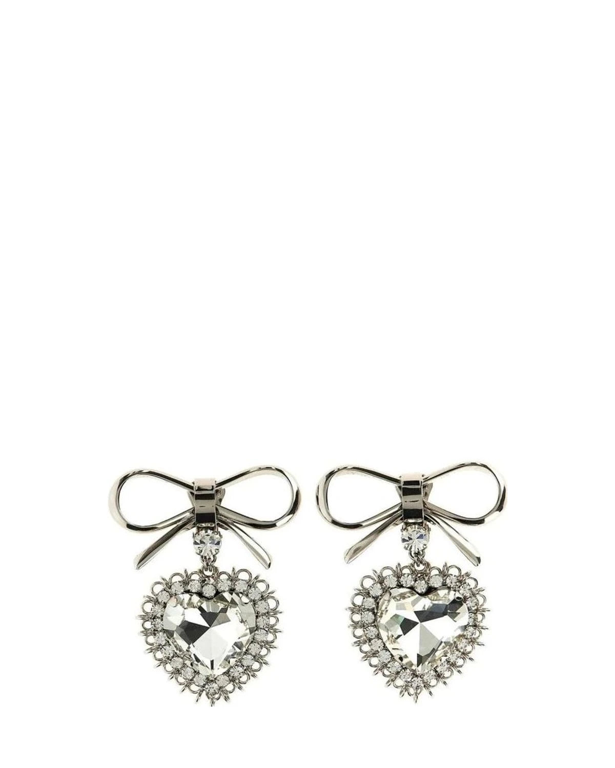 Alessandra Rich Earring in silver, Glass