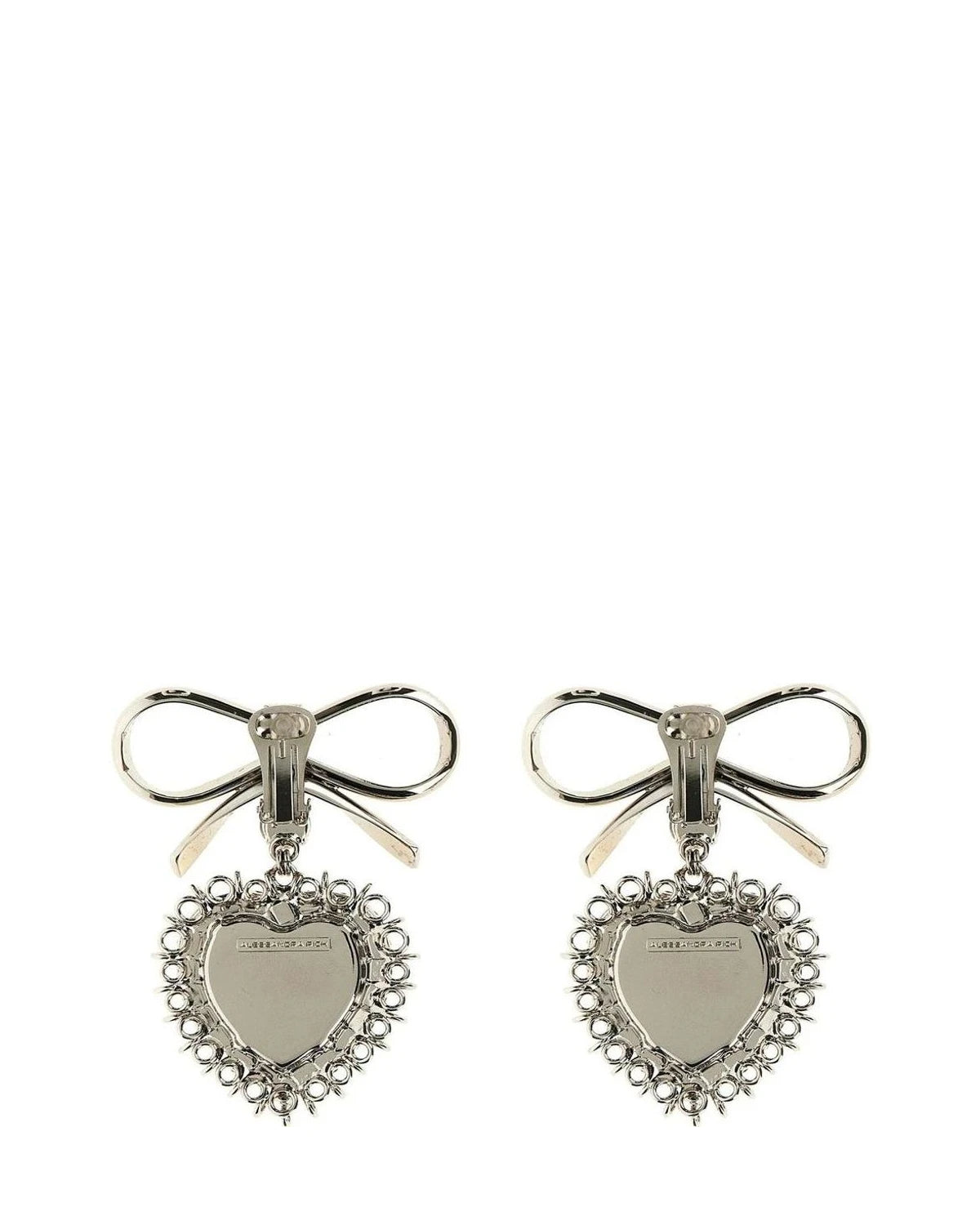 Alessandra Rich Earring in silver, Glass — view 2
