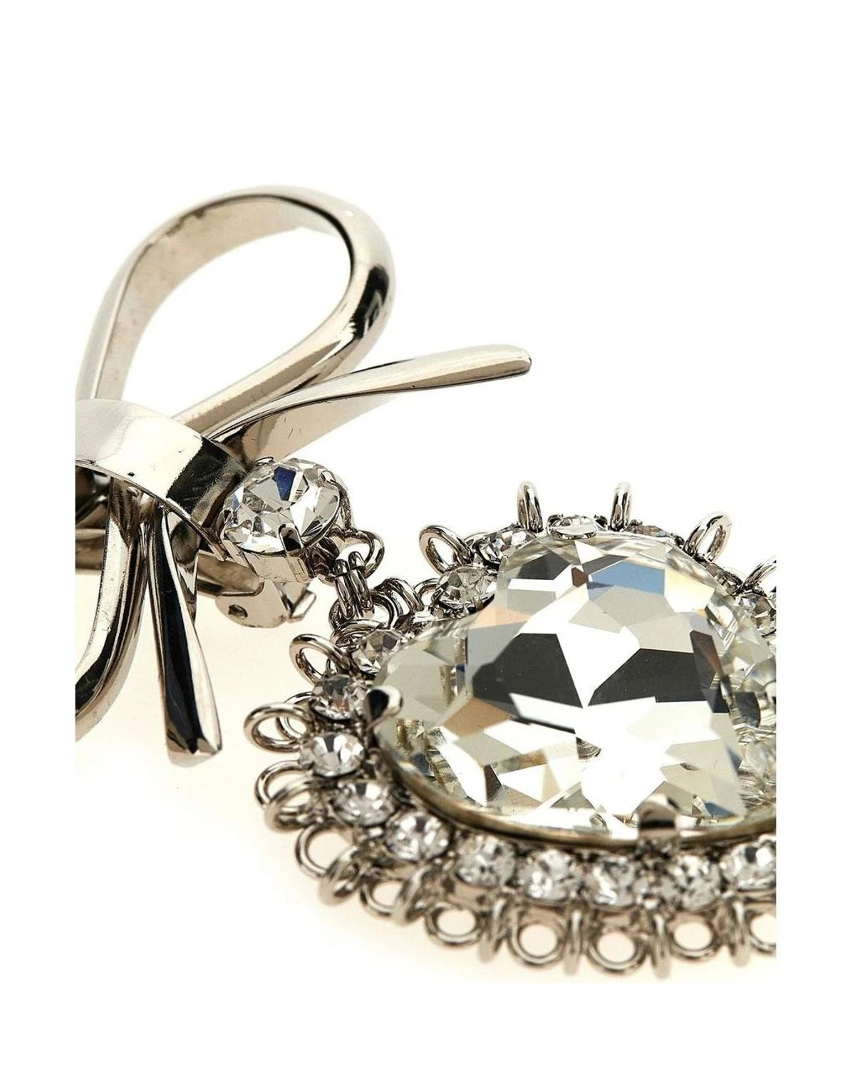 Alessandra Rich Earring in silver, Glass — view 3