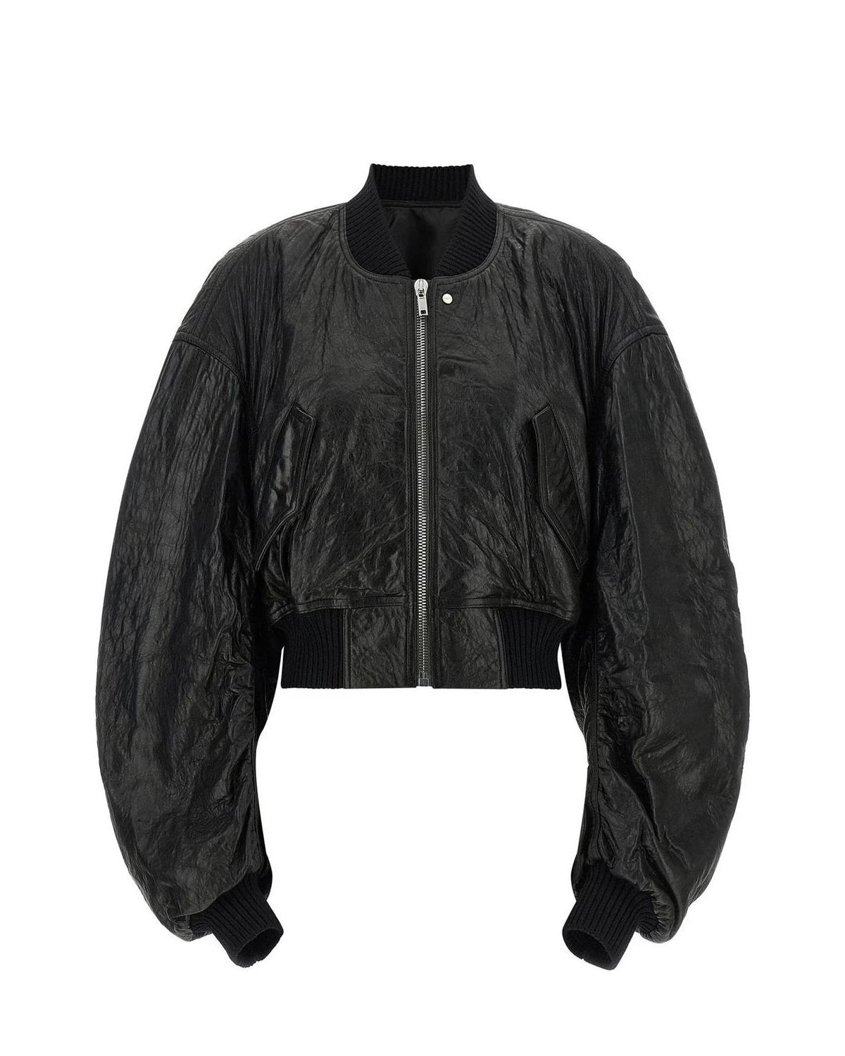 Rick Owens Bomber Jacket in black, Lamb Leather