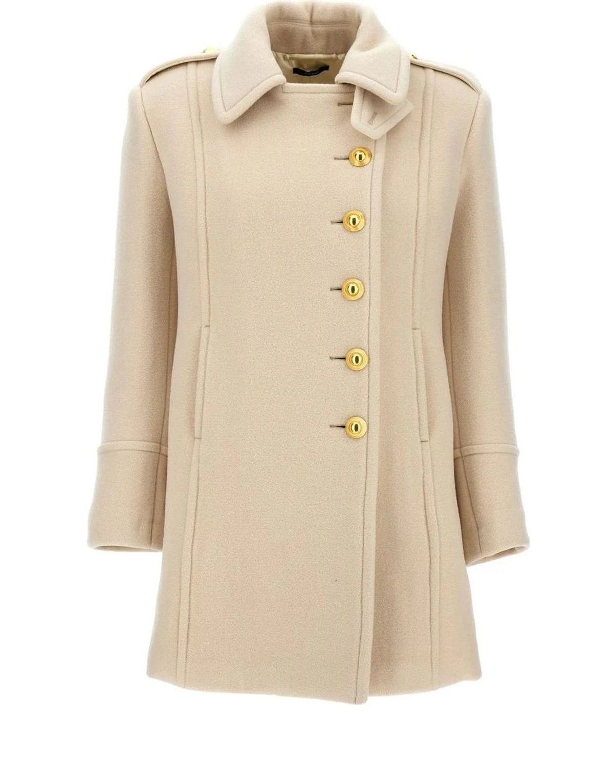 Tom Ford Pea Coat in white, Wool