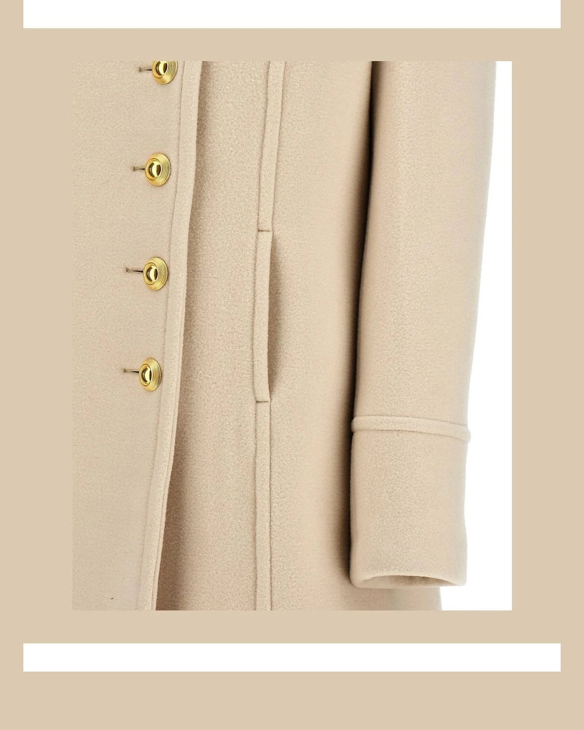 Tom Ford Pea Coat in white, Wool — view 4