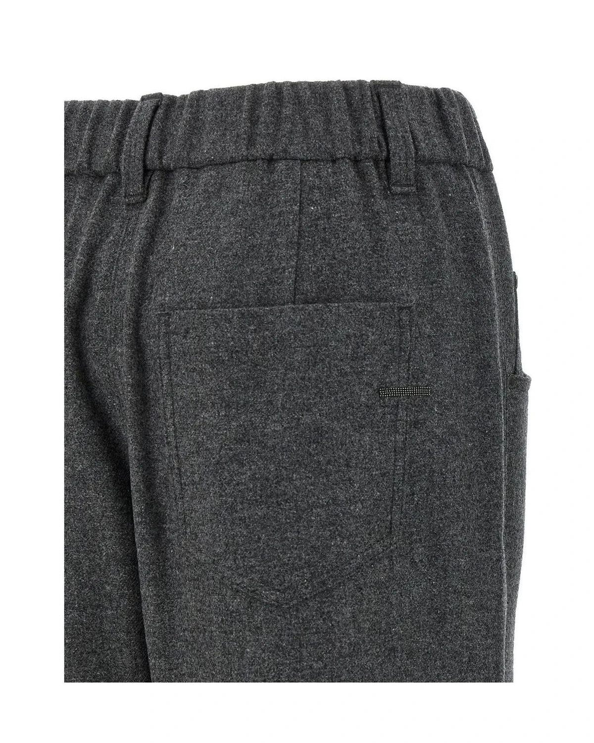 Brunello Cucinelli Trouser in gray, Virgin Wool — view 4