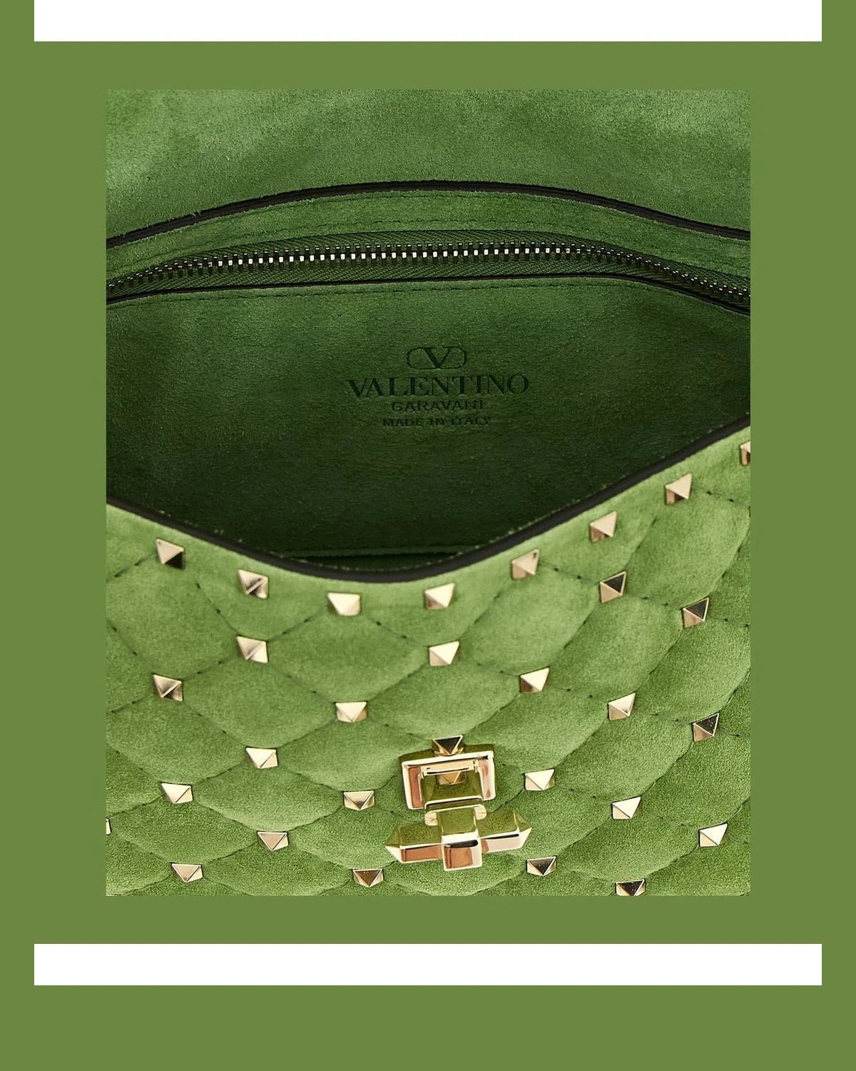 Valentino Garavani Shoulder Bag in green, Calfskin Leather — view 4
