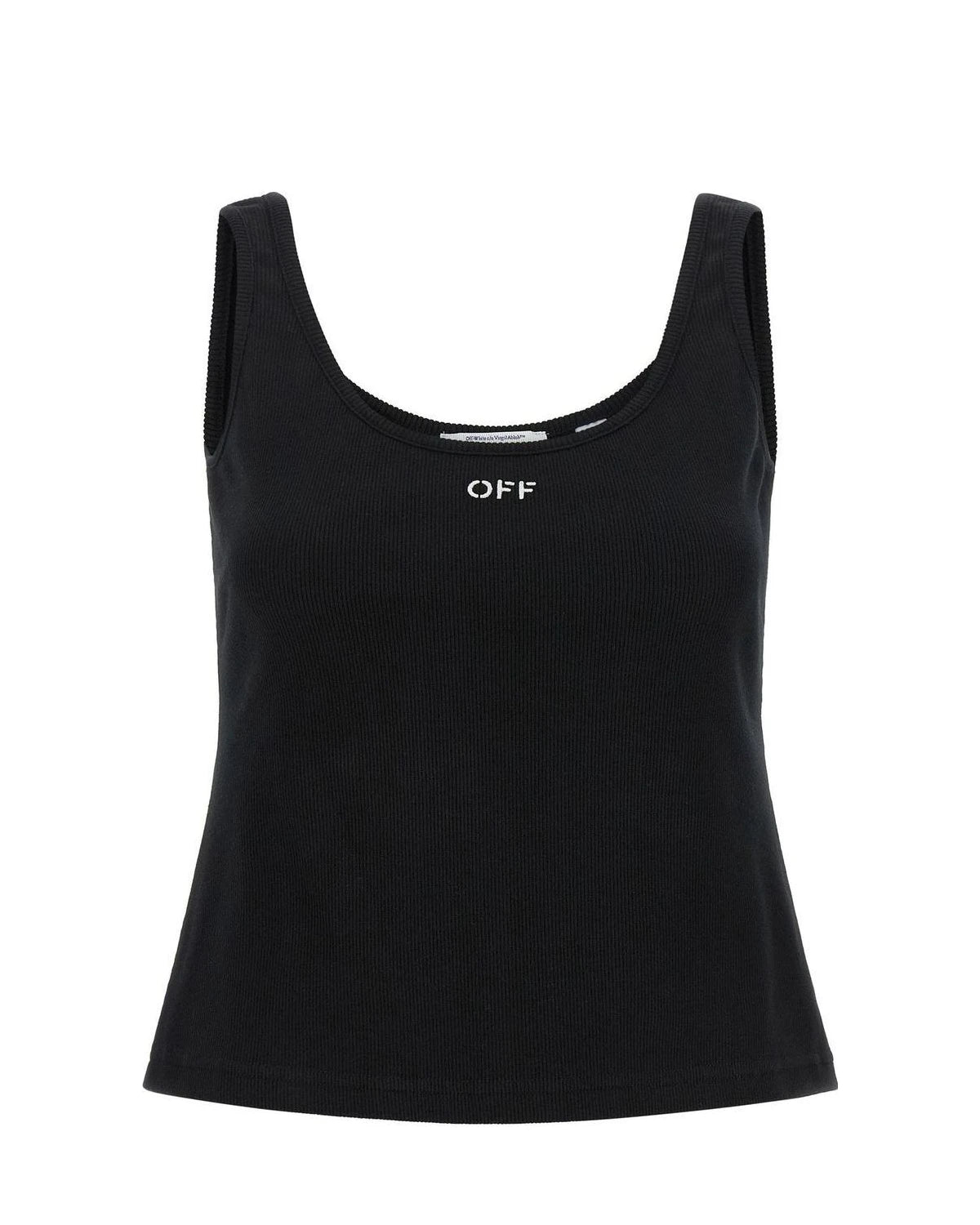 Off-White Tank Top in black, Cotton