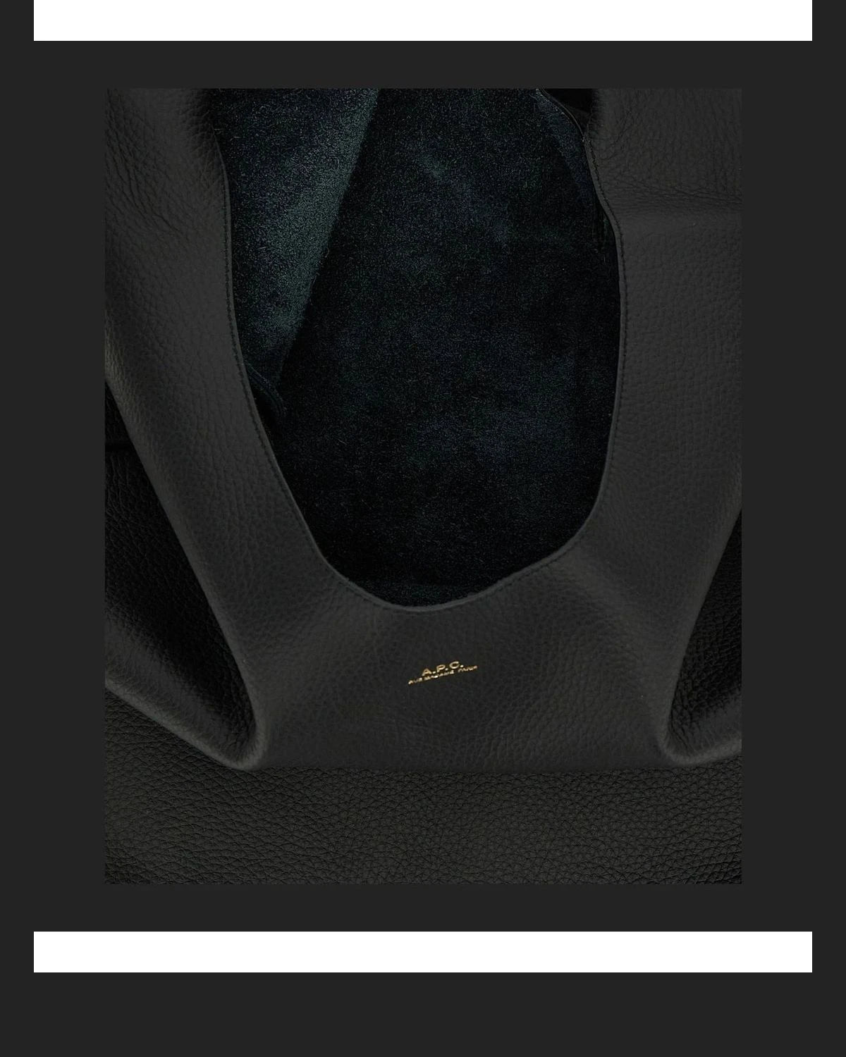 A.P.C. Hobo Bag in black, Calfskin Leather — view 4