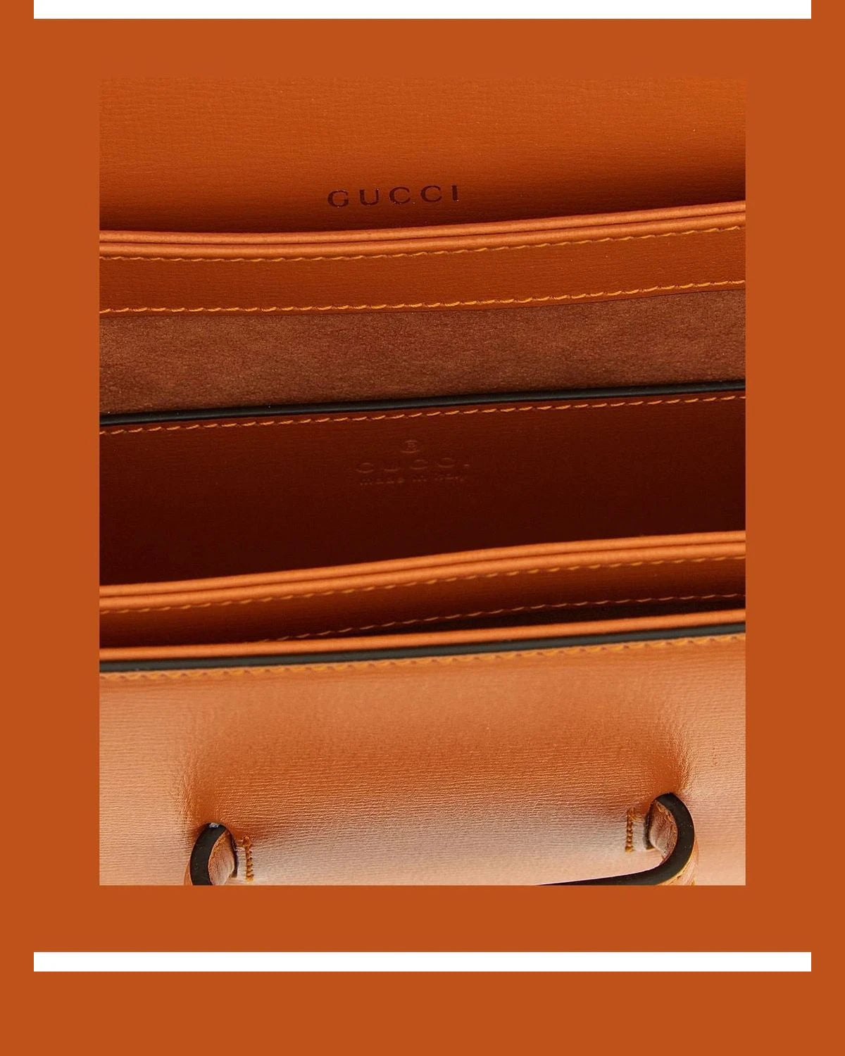 Gucci Shoulder Bag in orange, Calfskin Leather — view 4