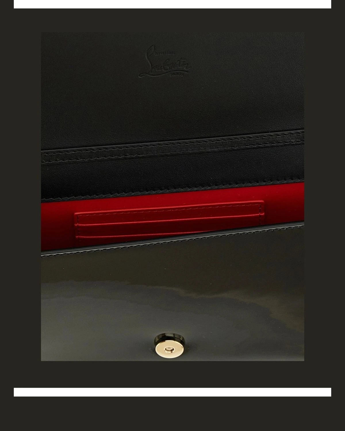 Christian Louboutin Envelope Clutche in black, Calfskin Leather โ view 4