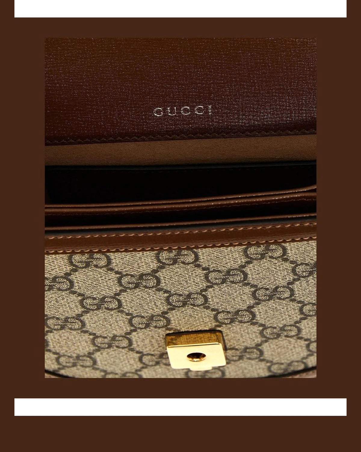 Gucci Satchel Bag in brown, Polyurethane — view 4