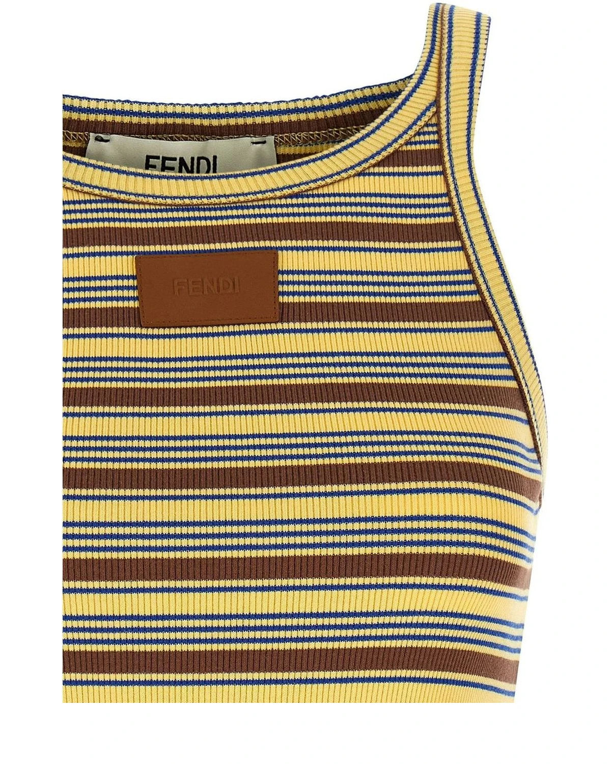 Multicolor Cotton Sleeveles T-Shirt