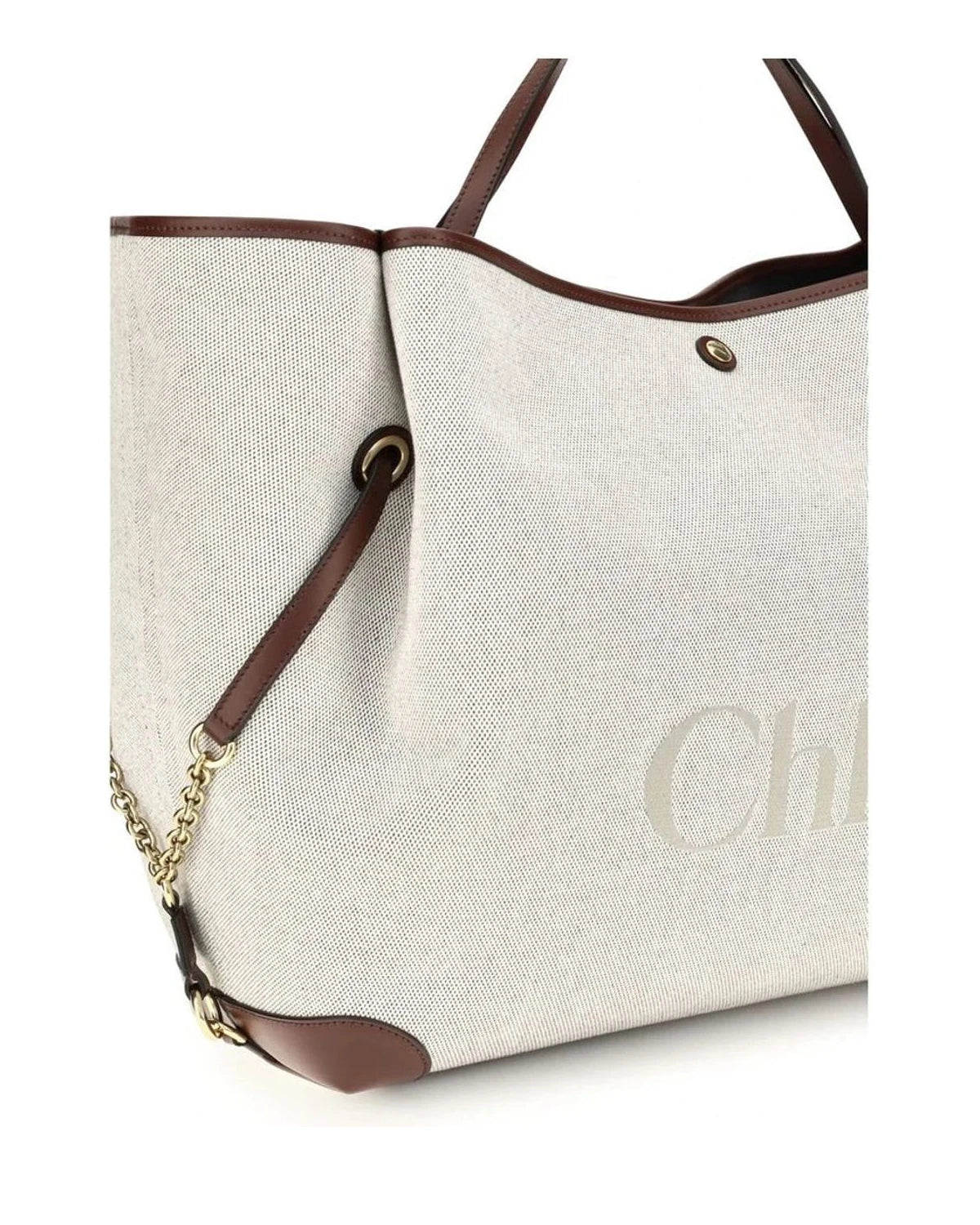 Chloé Tote Bag in beige, Cotton — view 4