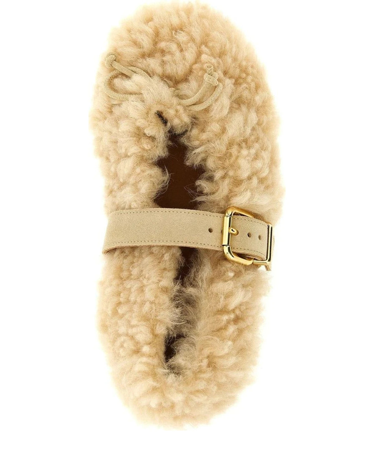 Marni Ballet Flats in beige, Sheepskin Leather β view 4